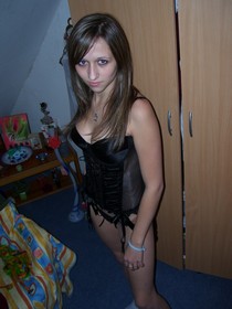 Nude, shaved black mummy,