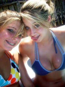Lovely emo blonde teen