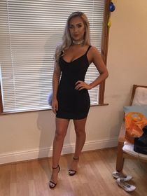 Beautiful woman showing